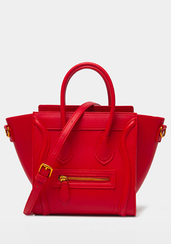 Vanessa Mini Tote Faux Leather Red