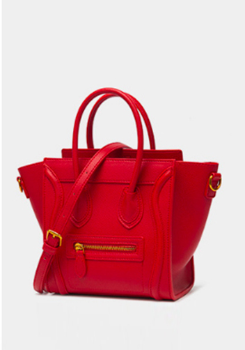 Vanessa Mini Tote Faux Leather Red