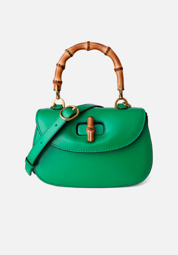 Miss Gaga Top Handle Flap Bag Green