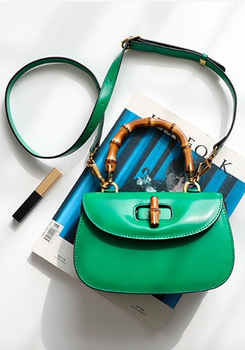 Miss Gaga Top Handle Flap Bag Green