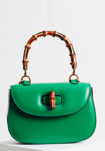 Miss Gaga Top Handle Flap Bag Green