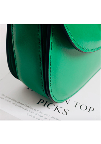 Miss Gaga Top Handle Flap Bag Green