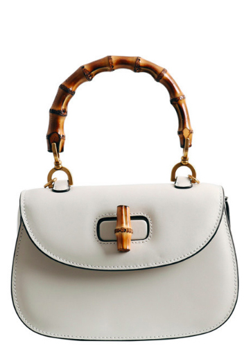 Miss Gaga Top Handle Flap Bag White