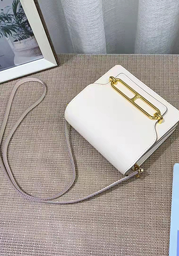 Kristine Leather Shoulder Bag White