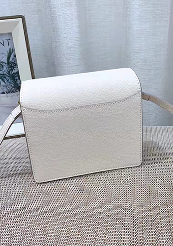 Kristine Leather Shoulder Bag White