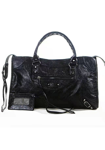 The Route 66 Faux Leather Large Bag Black Black Hardware