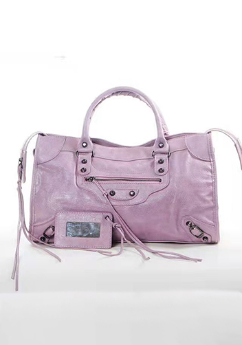 The Route 66 Faux Leather Large Bag Purple Black Hardware