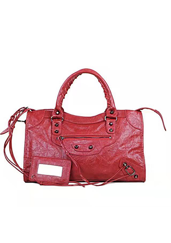 The Route 66 Faux Leather Large Bag Red Black Hardware