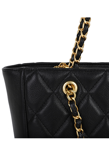 Adele Chain Shoulder Tote Bag Black