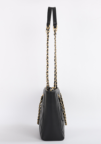 Adele Chain Shoulder Tote Bag Black