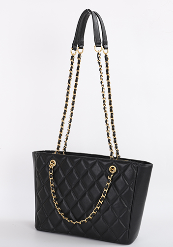 Adele Chain Shoulder Tote Bag Black