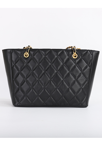 Adele Chain Shoulder Tote Bag Black