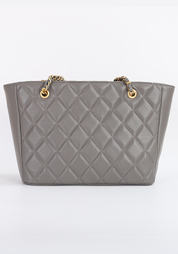 Adele Chain Shoulder Tote Bag Grey