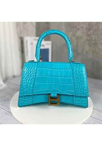 Bonnie Croc Leather Shoulder Mini Bag Blue