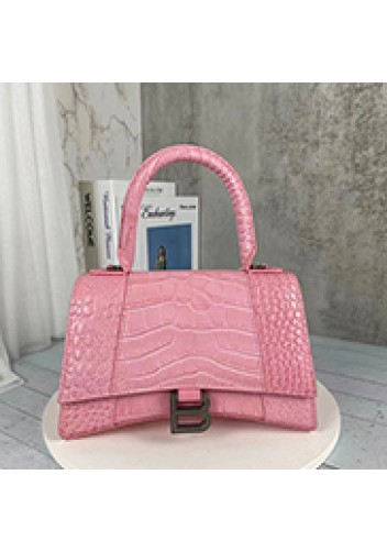 Bonnie Croc Leather Shoulder Mini Bag Pink