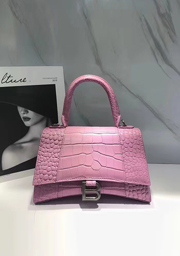 Bonnie Croc Leather Shoulder Mini Bag Purple