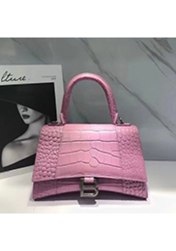 Bonnie Croc Leather Shoulder Mini Bag Purple