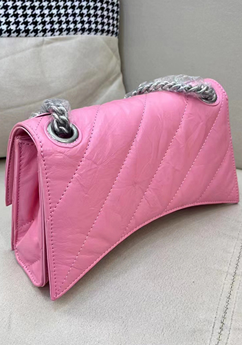 Bonnie Leather Small Chain Shoulder Bag Pink