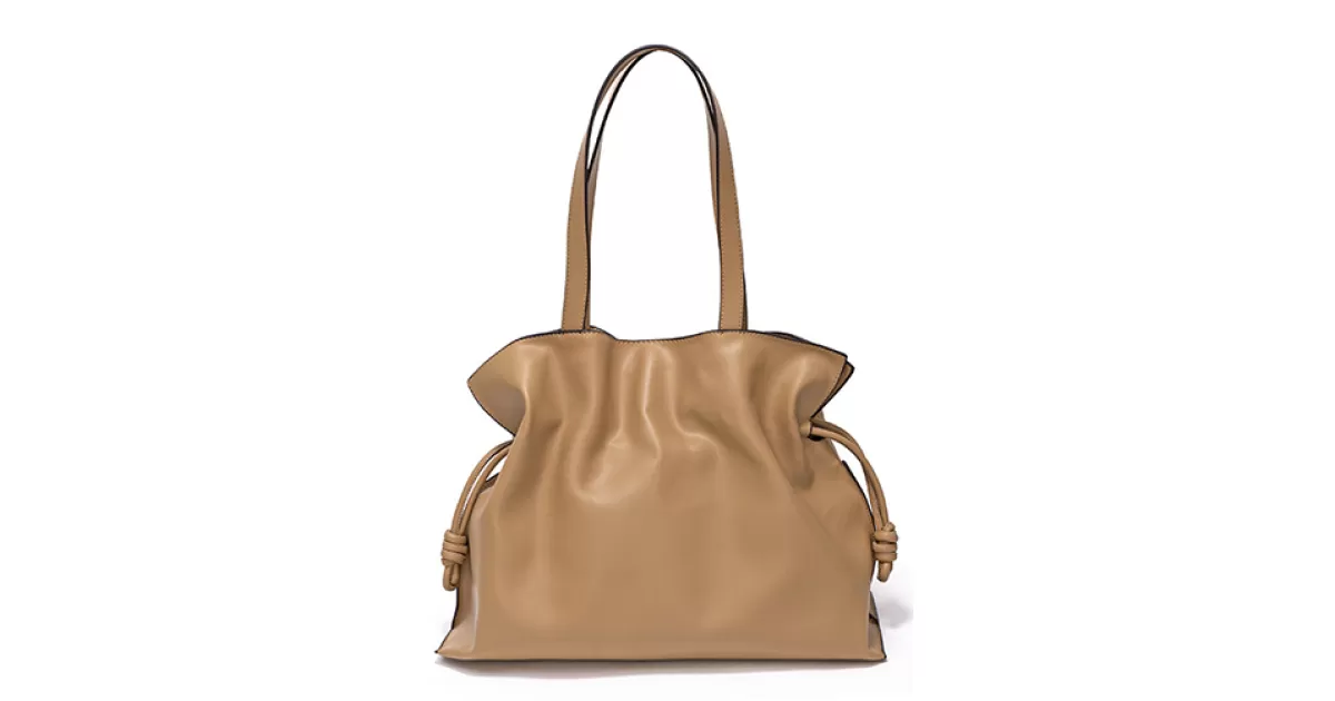 SALSA LEATHER SHOULDER BAG BEIGE