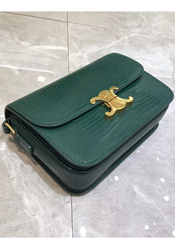 Yuga Lizard Leather Bag Green