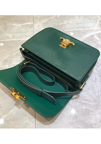 Yuga Lizard Leather Bag Green