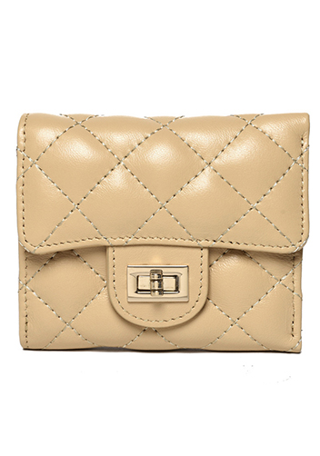 Kimberly Wallet Lambskin Leather Beige