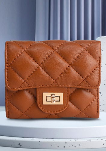 Kimberly Wallet Lambskin Leather Camel