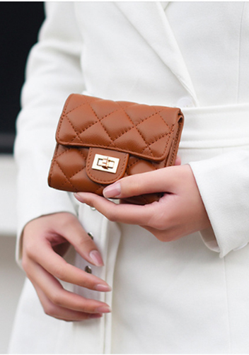 Kimberly Wallet Lambskin Leather Camel