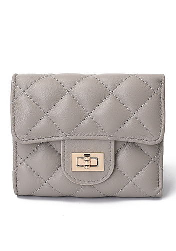 Kimberly Wallet Lambskin Leather Light Grey