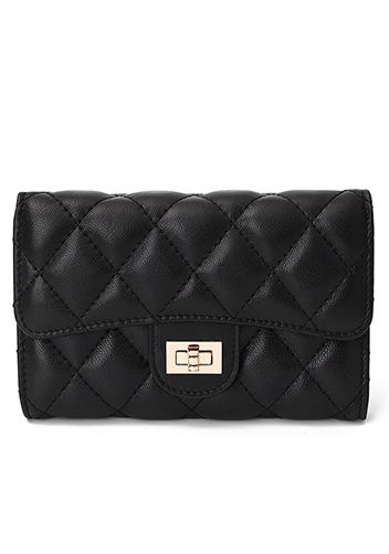 Kimberly Medium Wallet Lambskin Leather Black