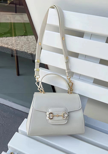 Alicia Leather Top Handle Shoulder Bag Cream