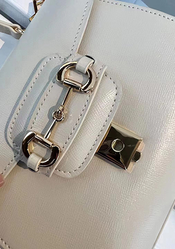 Alicia Leather Top Handle Shoulder Bag Cream