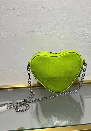 The Route 66 Leather Heart Shoulder Bag Green