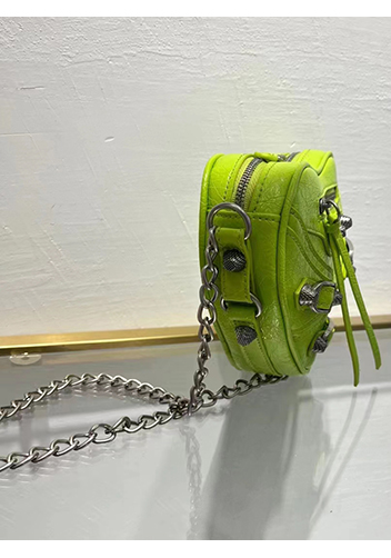 The Route 66 Leather Heart Shoulder Bag Green