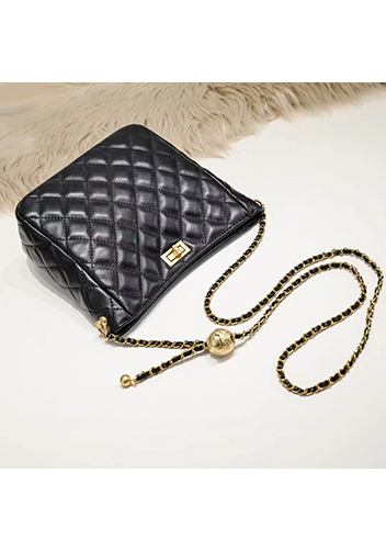 Adele Shoulder Bag With Adjusting Ball Black