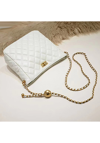 Adele Shoulder Bag With Adjusting Ball White