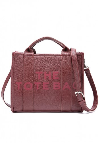 Tote Medium Bag Vegan Leather Burgundy