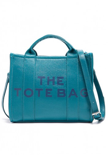 Tote Medium Bag Vegan Leather Coral Blue