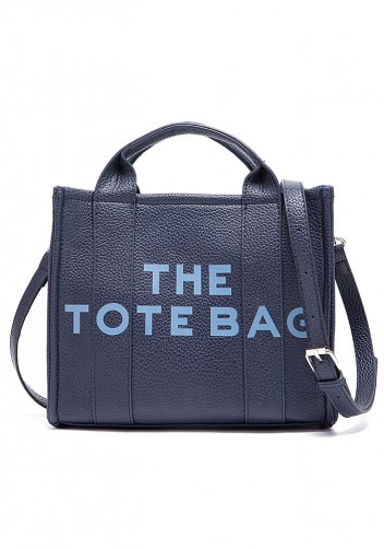 Tote Medium Bag Vegan Leather Dark Blue