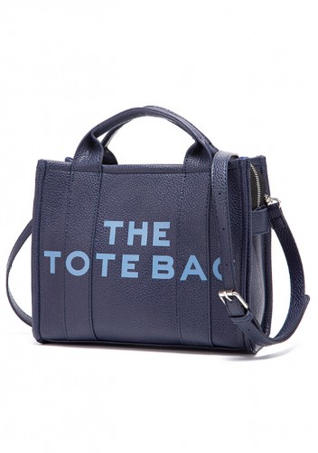 Tote Medium Bag Vegan Leather Dark Blue