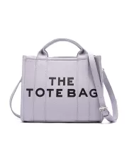 Tote Medium Bag Vegan Leather Grey