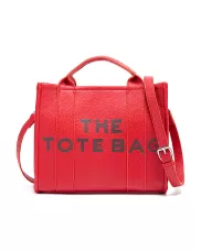 Tote Medium Bag Vegan Leather Red