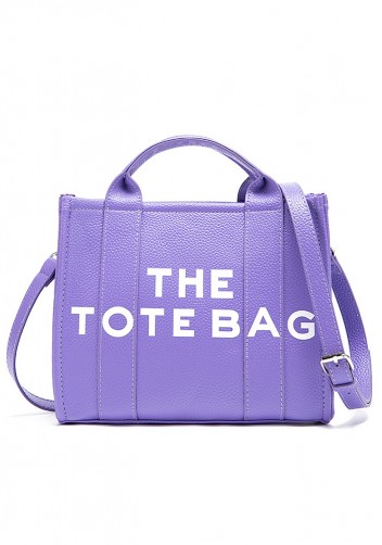 Tote Medium Bag Vegan Leather Violet