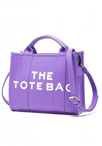 Tote Medium Bag Vegan Leather Violet