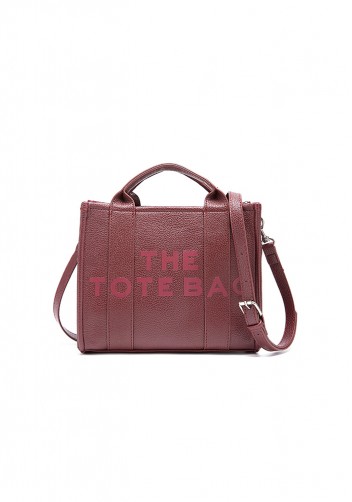 Tote Small Bag Vegan Leather Burgundy