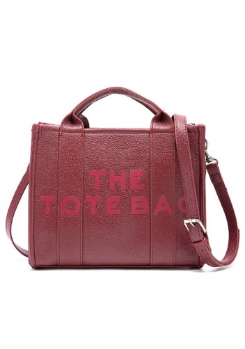 Tote Small Bag Vegan Leather Burgundy