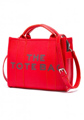 Tote Small Bag Vegan Leather Red