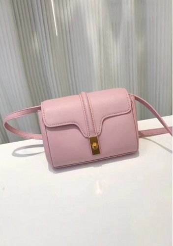 Shimanne Calfskin Shoulder Mini Bag Pink