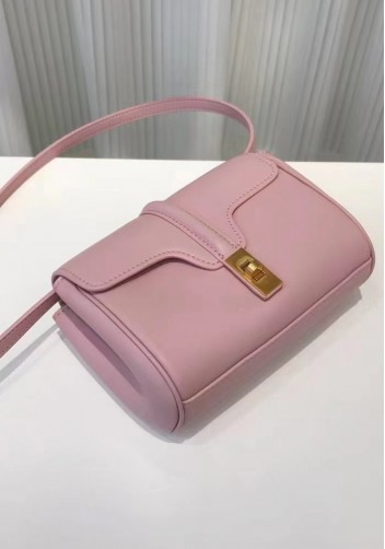 Shimanne Calfskin Shoulder Mini Bag Pink