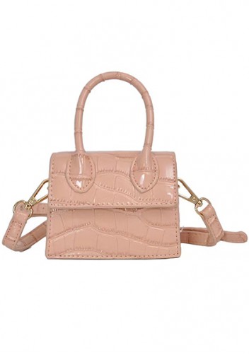 Small Is Beautiful Mini Bag Croc Vegan Leather Pink